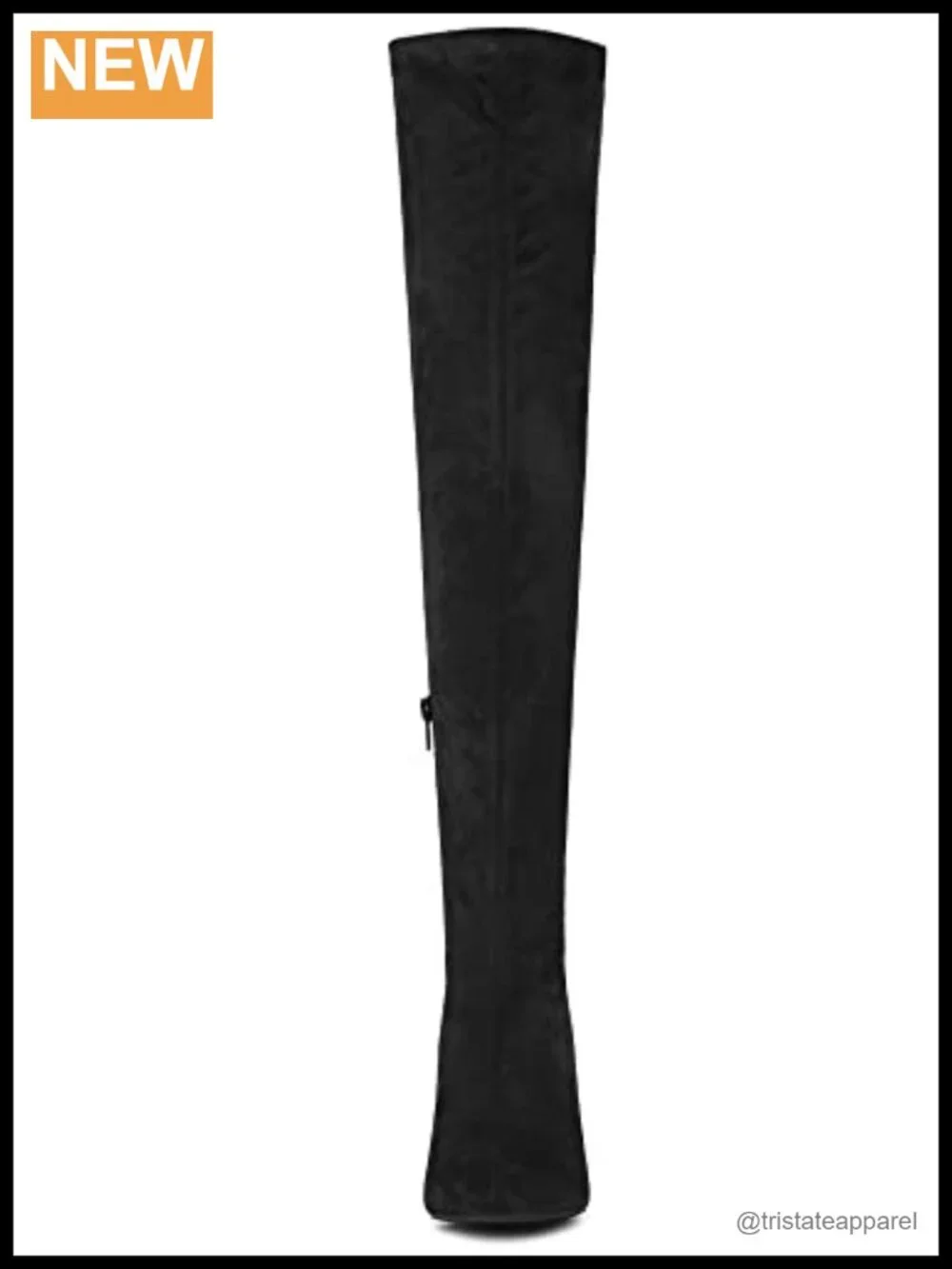 Faux Suede Stiletto Heel Over the Knee Boots Pointed Toe Zip Casual
